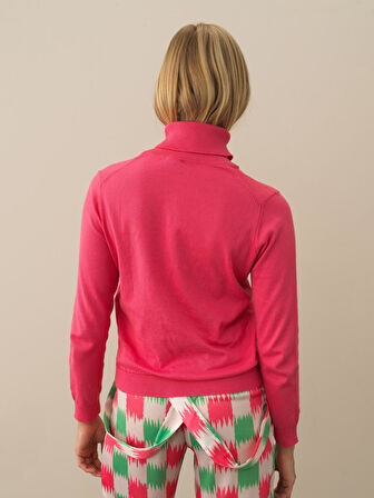 Xint Pembe Pamuk Dokulu Regular Fit Kazak