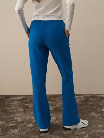 Xint Mavi Pamuk Dokulu Regular Fit Sweat Pantolon