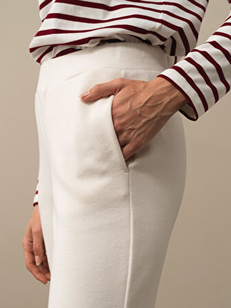 Xint Ekru Pamuk Dokulu Regular Fit Sweat Pantolon