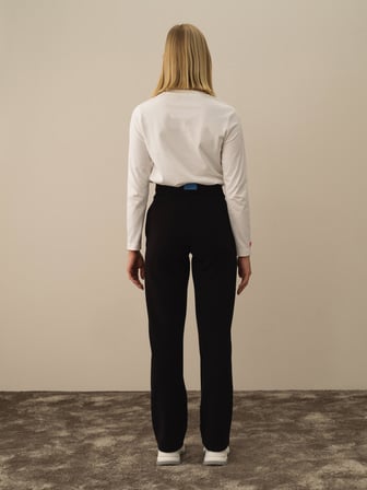 Xint Siyah Pamuk Dokulu Oversize Sweat Pantolon
