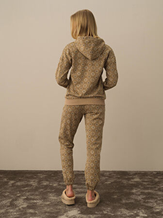Xint Bej Işıltılı Lurex Detaylı Oversize Sweatshirt
