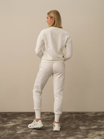 Xint Kırık Beyaz Pamuk Dokulu Regular Fit Sweatshirt
