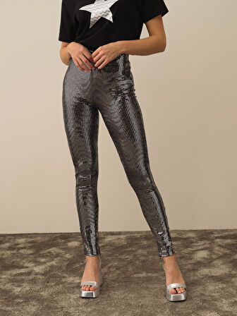 Xint Siyah Esnek Dokulu Slim Fit Tayt