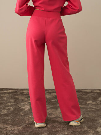Xint Pembe Pamuk Dokulu Oversize Sweat Pantolon
