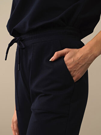 Xint Lacivert Pamuk Dokulu Regular Fit Sweat Pantolon