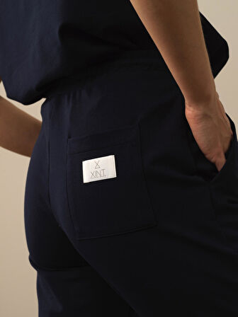 Xint Lacivert Pamuk Dokulu Regular Fit Sweat Pantolon