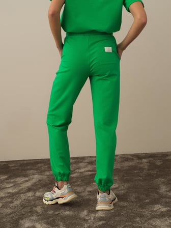Xint Yeşil Pamuk Dokulu Regular Fit Sweat Pantolon