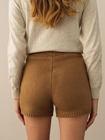 Xint Camel Lüks Pamuk Dokulu Regular Fit Şort