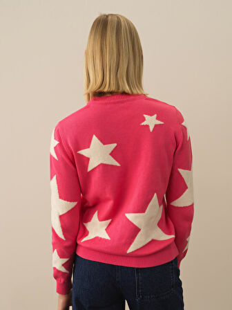 Xint Pembe Pamuk Dokulu Regular Fit Kazak