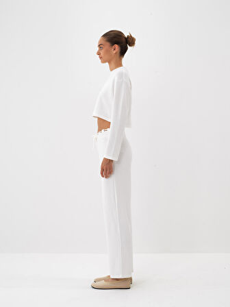 Xint Ekru Esnek Dokulu Regular Fit Bluz