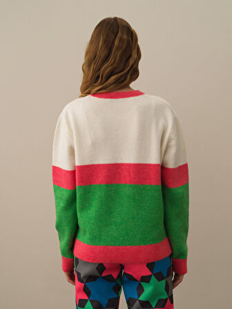 Xint Yeşil Lüks Pamuk Dokulu Regular Fit Kazak