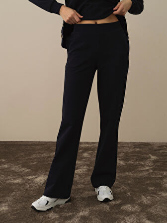 Xint Lacivert Pamuk Dokulu Regular Fit Sweat Pantolon