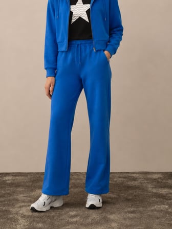Xint Mavi Pamuk Dokulu Regular Fit Sweat Pantolon