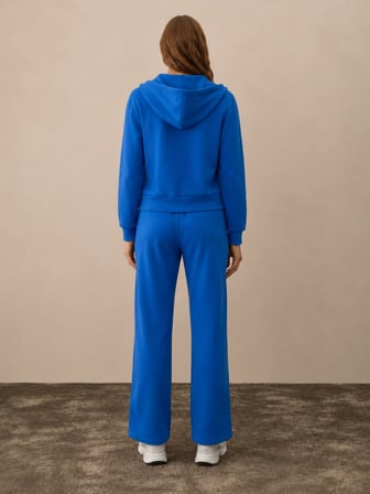 Xint Mavi Pamuk Dokulu Regular Fit Sweat Pantolon