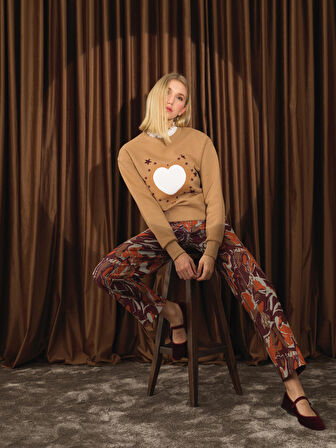 Xint Bordo Pamuk Dokulu Regular Fit Pantolon