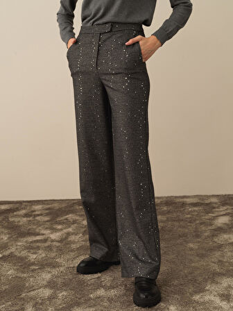 Xint Siyah Esnek Dokulu Regular Fit Pantolon