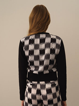 Xint Siyah Pamuk Dokulu Regular Fit Hırka