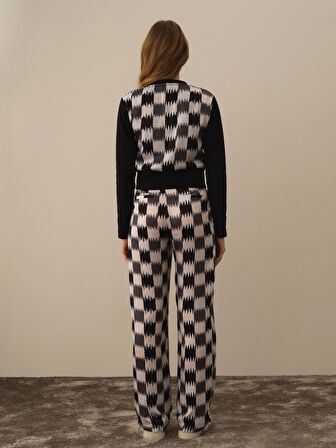 Xint Siyah Pamuk Dokulu Regular Fit Hırka