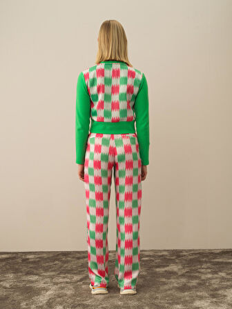 Xint Yeşil Pamuk Dokulu Regular Fit Hırka