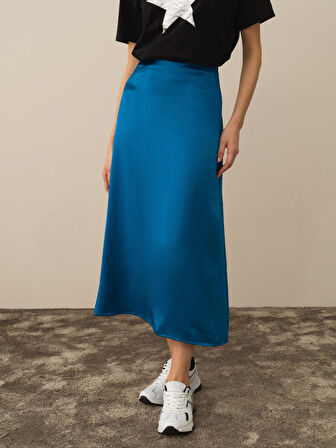 Xint Mavi Formunu Koruyan Regular Fit Etek