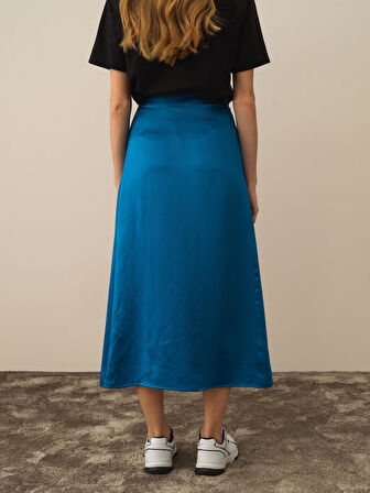 Xint Mavi Formunu Koruyan Regular Fit Etek