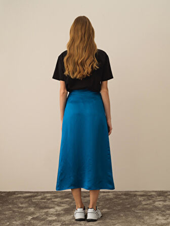 Xint Mavi Formunu Koruyan Regular Fit Etek