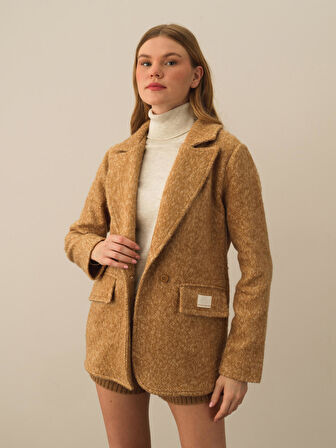 Xint Camel Pamuk Dokulu Regular Fit Ceket