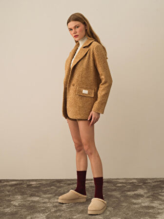 Xint Camel Pamuk Dokulu Regular Fit Ceket