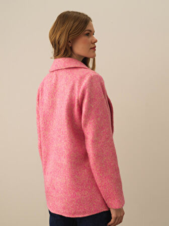 Xint Pembe Pamuk Dokulu Regular Fit Ceket