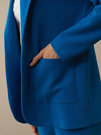 Xint Mavi Pamuk Dokulu Regular Fit Ceket