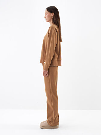 Xint Camel Pamuk Dokulu Oversize Sweatshirt
