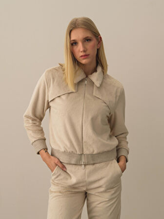 Xint Bej Formunu Koruyan Oversize Sweatmont