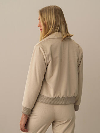 Xint Bej Formunu Koruyan Oversize Sweatmont