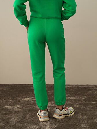 Xint Yeşil Pamuk Dokulu Regular Fit Sweat Pantolon