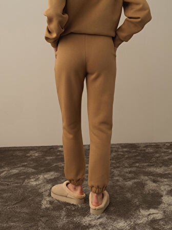 Xint Camel Pamuk Dokulu Regular Fit Sweat Pantolon