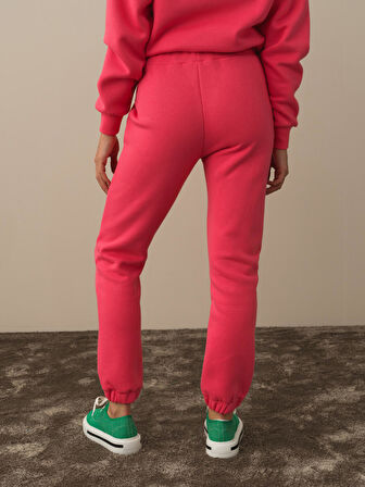 Xint Pembe Pamuk Dokulu Regular Fit Sweat Pantolon