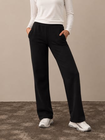 Xint Siyah Pamuk Dokulu Regular Fit Sweat Pantolon