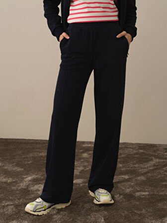 Xint Lacivert Pamuk Dokulu Regular Fit Sweat Pantolon
