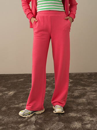 Xint Pembe Pamuk Dokulu Regular Fit Sweat Pantolon
