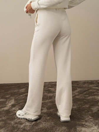Xint Ekru Pamuk Dokulu Regular Fit Sweat Pantolon