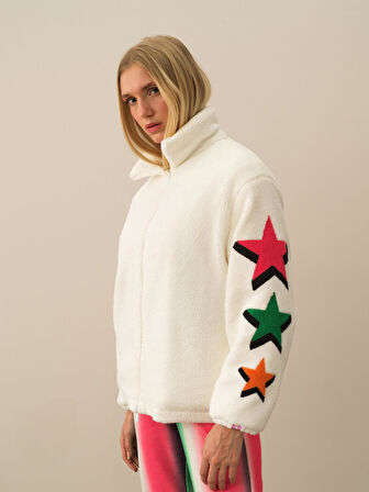 Xint Kırık Beyaz Formunu Koruyan Oversize Sweatmont