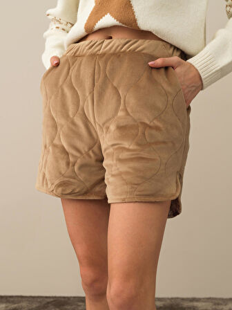 Xint Camel Esnek Dokulu Regular Fit Şort