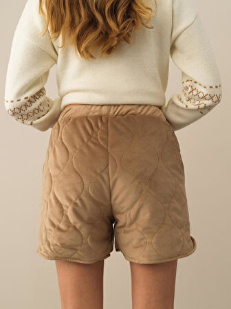 Xint Camel Esnek Dokulu Regular Fit Şort