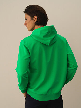 Xint Yeşil Pamuk Dokulu Regular Fit Sweatshirt