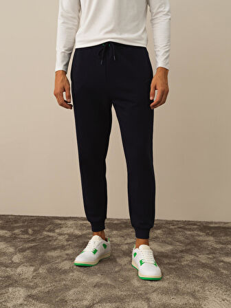 Xint Lacivert Pamuk Dokulu Regular Fit Sweat Pantolon