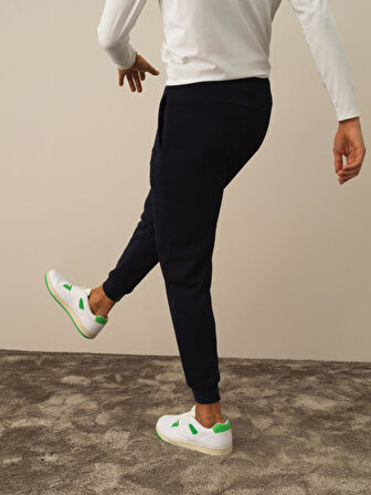 Xint Lacivert Pamuk Dokulu Regular Fit Sweat Pantolon