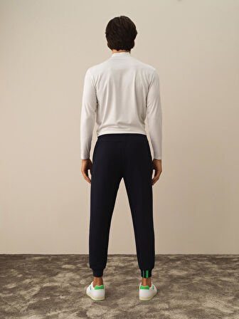 Xint Lacivert Pamuk Dokulu Regular Fit Sweat Pantolon
