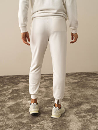 Xint Ekru Pamuk Dokulu Regular Fit Sweat Pantolon