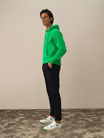 Xint Lacivert Pamuk Dokulu Slim Fit Sweat Pantolon