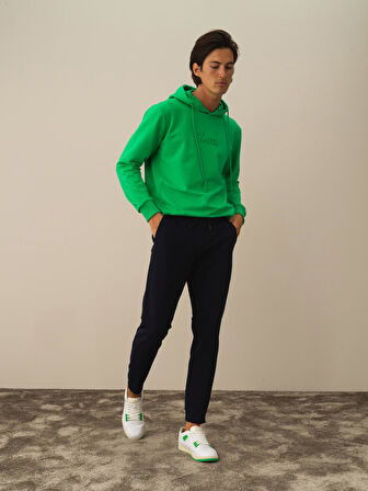 Xint Lacivert Pamuk Dokulu Slim Fit Sweat Pantolon